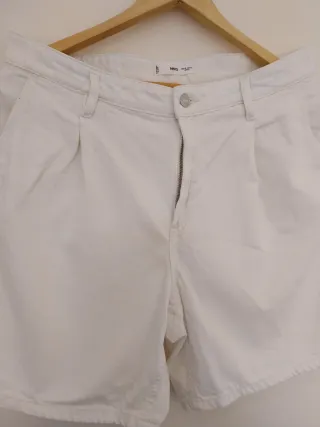Pantalón corto blanco Mango