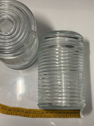 2 Barattoli in Vetro con Coperchio