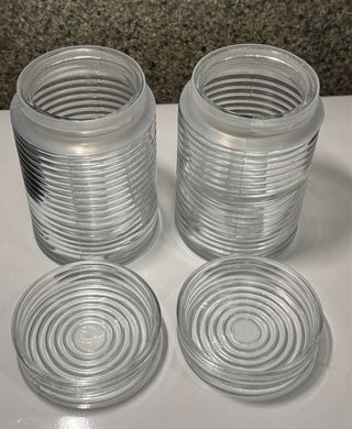 2 Barattoli in Vetro con Coperchio