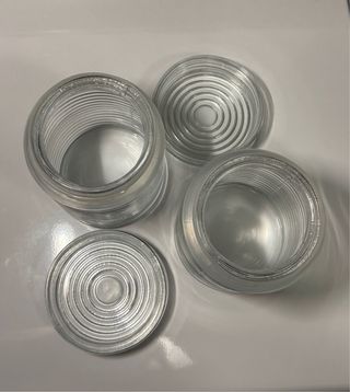 2 Barattoli in Vetro con Coperchio