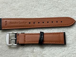 CORREA DE RELOJ NEGRA DE PIEL