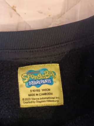 Tuta Spongebob nera con stampa