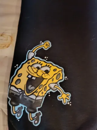 Tuta Spongebob nera con stampa