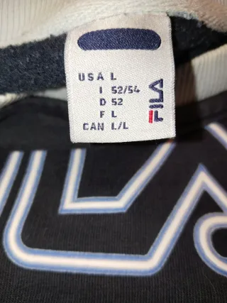 Sudadera Fila Logo Grande Azul Talla XL