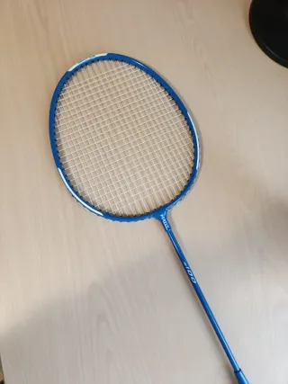 Raqueta de bádminton azul