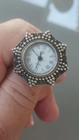 Anillo Reloj Plata Ley