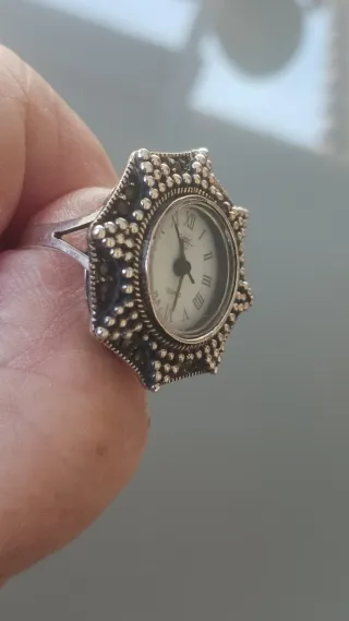 Anillo Reloj Plata Ley