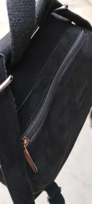 Zaino similpelle scamosciata nero