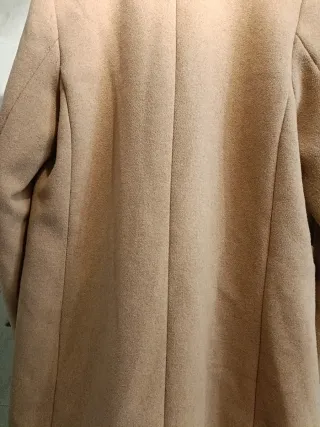 Abrigo paño beige doble botonadura