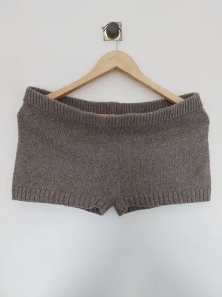 Pantalones cortos de punto marrones