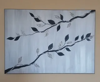 Dipinto astratto moderno Silenziosi intrecci