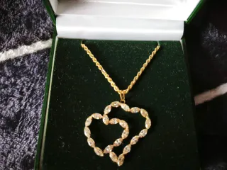 Colgante Doble Corazón Oro 18k Roselin