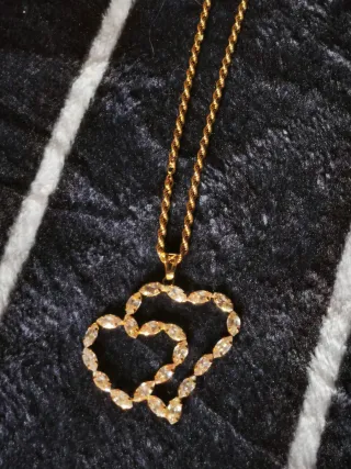 Colgante Doble Corazón Oro 18k Roselin