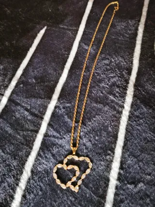 Colgante Doble Corazón Oro 18k Roselin