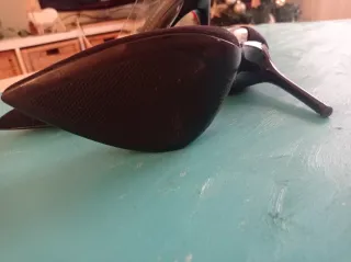 Zapatos tacón Zara negros transparentes