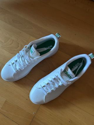 Zapatillas Adidas Hombre Blancas y Verdes