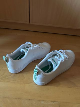 Zapatillas Adidas Hombre Blancas y Verdes