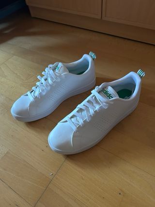 Zapatillas Adidas Hombre Blancas y Verdes