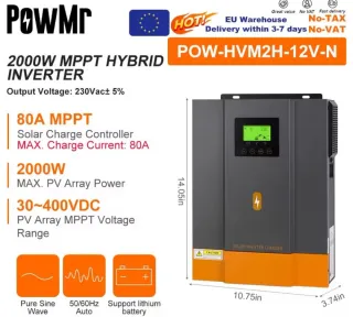 Inversor Híbrido Solar PowMr 2000W MPPT
