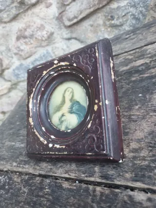 Cuadro antiguo.  13 x 13 cm