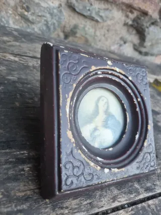 Cuadro antiguo.  13 x 13 cm