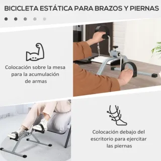 Mini Bicicleta Estática 2 en 1 para brazos y piern
