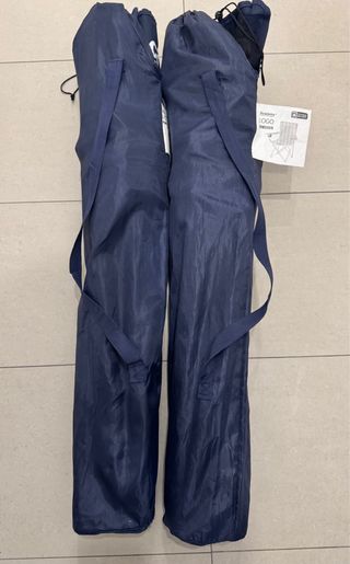 2 Sillas de Camping Plegables Azul Marino