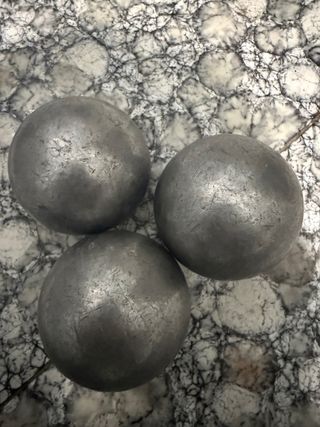 3 Bolas metálicas decorativas
