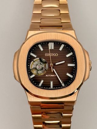 Seiko Mod Nautilus Oro Rosa Chocolate