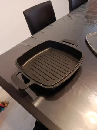 Plancha y freidora cuadrada