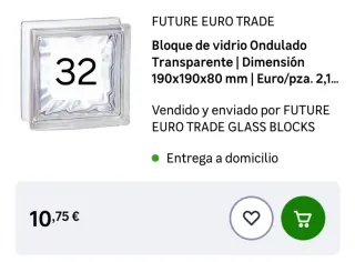 Lote de pavés de vidrio