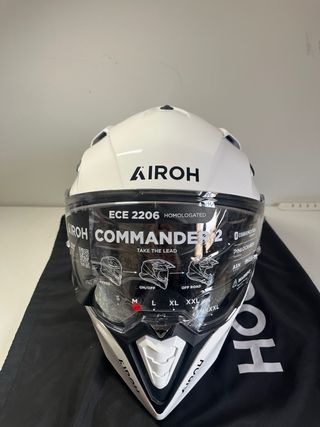 Casco moto Airoh Commander 2 Blanco-Talla M