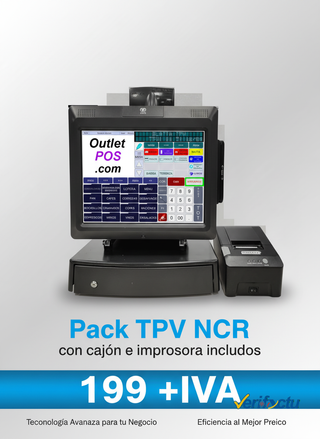 Pack TPV NCR con cajón e impresora