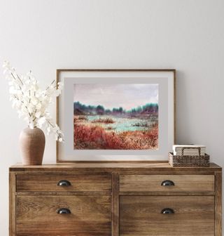 Quadro ad acquerello paesaggio