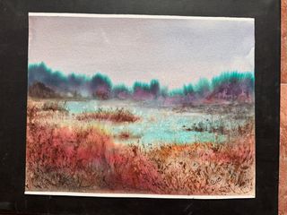 Quadro ad acquerello paesaggio