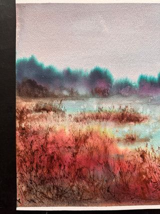 Quadro ad acquerello paesaggio