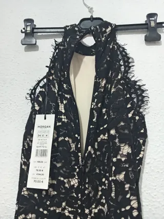 Vestido fiesta encaje negro Morgan T.34