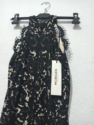 Vestido fiesta encaje negro Morgan T.34