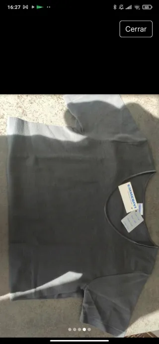 Camiseta EMMEBIVI manga corta gris talla L