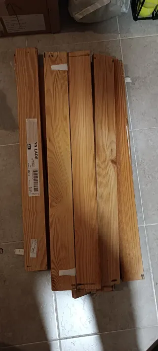 Estructura Cama blanca IKEA KRITTER con somier