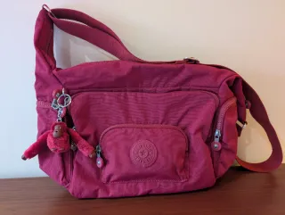Bolso Kipling, burdeos, sin estrenar con etiqueta