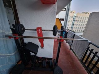 Pack Gimnasio Banco Pesas y Cinturón