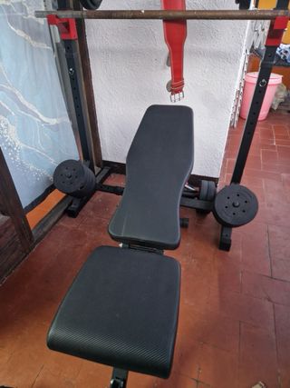 Pack Gimnasio Banco Pesas y Cinturón