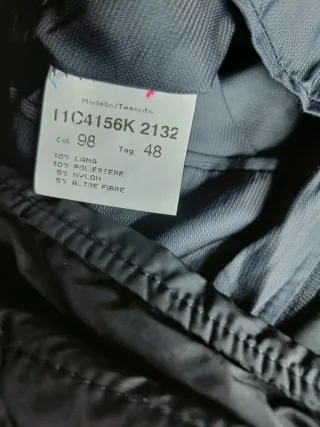 Cappotto Koan Lana Nero Uomo Tg 48 Gilet