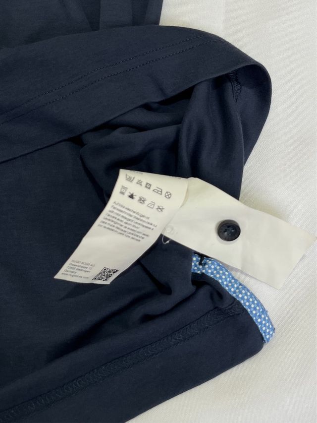 Polo Boss manga larga azul