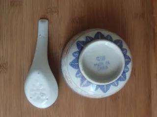 BOL Y CUCHARA CHINA PORCELANA VINTAGE