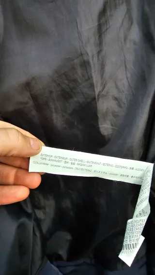 Chaqueta cortavientos zara azul talla xl