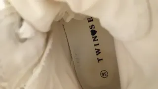 Sneakers Twinset rosa e bianche con paillettes