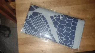 Foulard natalizio blu e bianco