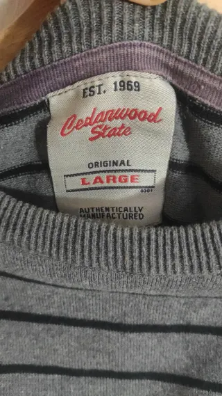 Jersey Cedar Wood State rayas gris T. L